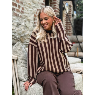 Pull Théodora - Choco / Taupe