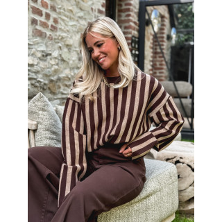 Pull Théodora - Choco / Taupe