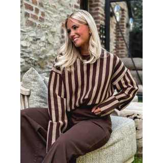 Pull Théodora - Choco / Taupe