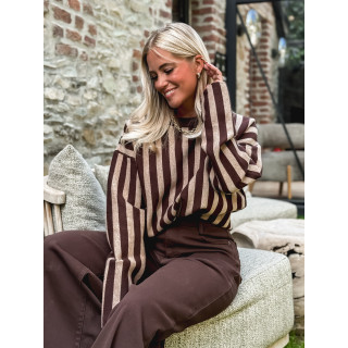 Pull Théodora - Choco / Taupe