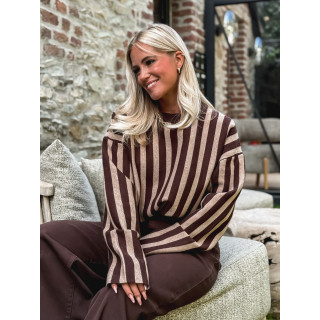 Pull Théodora - Choco / Taupe