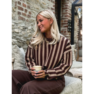 Pull Théodora - Choco / Taupe