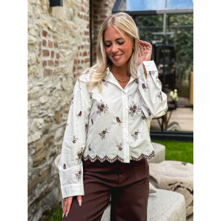 Chemise à motifs Carya - Blanc