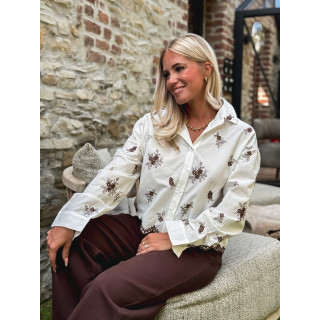 Chemise à motifs Carya - Blanc