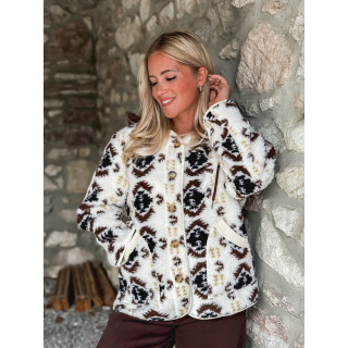 Veste en teddy Cassidy - Ecru