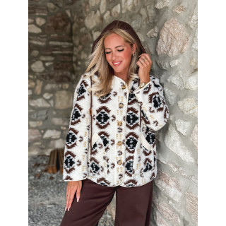 Veste en teddy Cassidy - Ecru