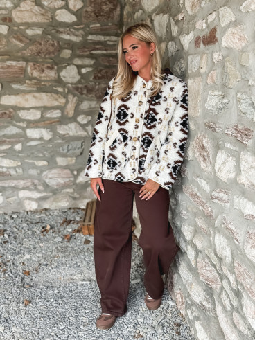Veste en teddy Cassidy - Ecru Veste en teddy Cassidy - Ecru