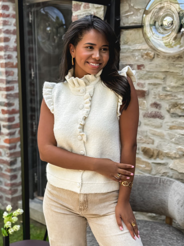 Gilet sans manches Romie - Ecru