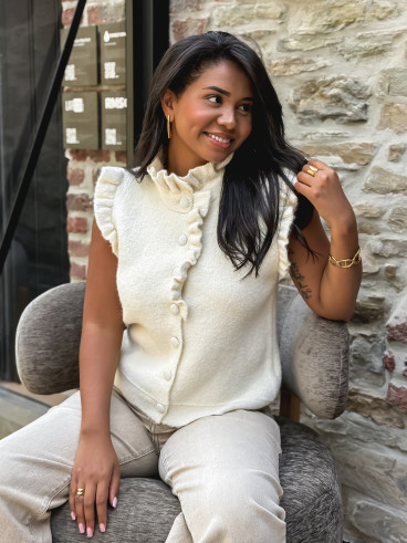 Gilet sans manches Romie - Ecru