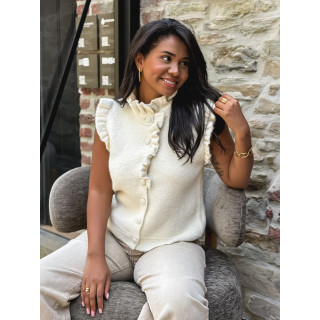 Gilet sans manches Romie - Ecru