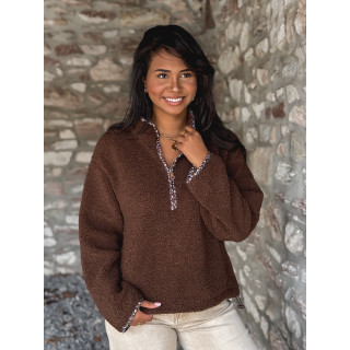 Pull en teddy Avia - Chocolat