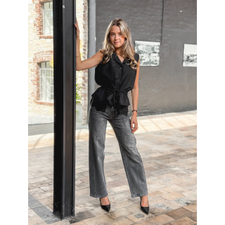 Blouse sans manches Jade - Noir