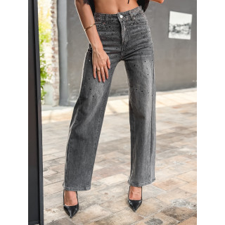 Jeans à strass Emma - Gris