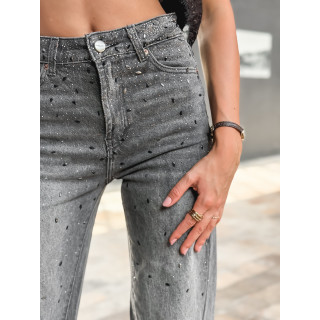 Jeans à strass Emma - Gris