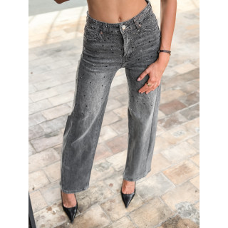 Jeans à strass Emma - Gris