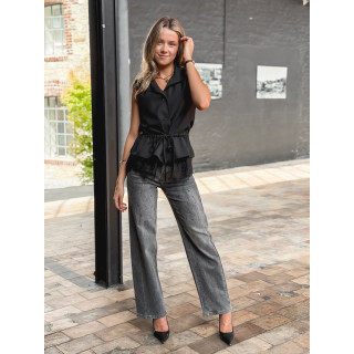 Jeans à strass Emma - Gris