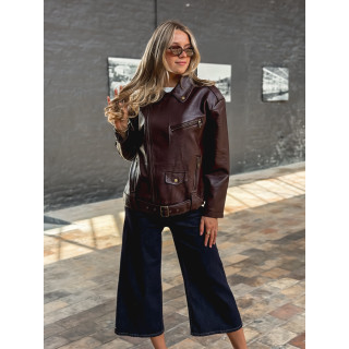Veste en simili Elvera - Bordeaux