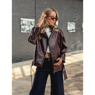Veste en simili Elvera - Bordeaux
