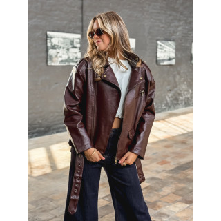 Veste en simili Elvera - Bordeaux