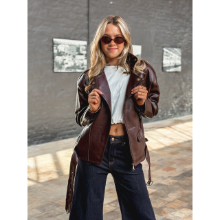 Veste en simili Elvera - Bordeaux