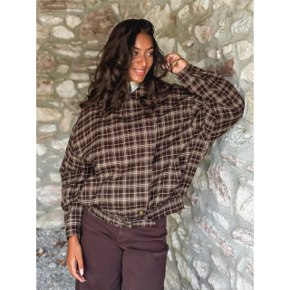 Veste à carreaux Dalva - Chocolat