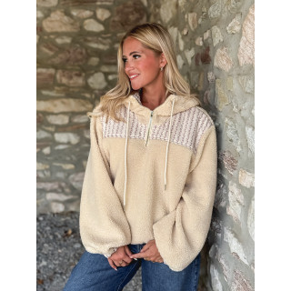 Pull en teddy Annelise - Beige