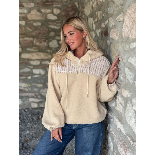 Pull en teddy Annelise - Beige