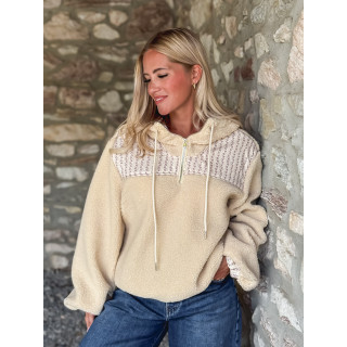 Pull en teddy Annelise - Beige