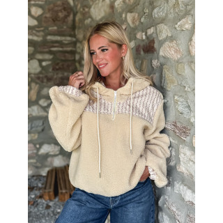 Pull en teddy Annelise - Beige