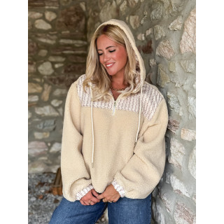 Pull en teddy Annelise - Beige