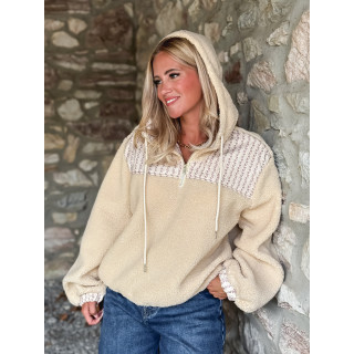 Pull en teddy Annelise - Beige