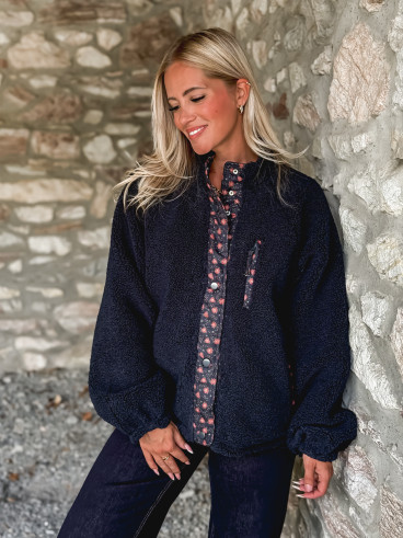 Veste réversible Sihanna - Bleu marine Veste réversible Sihanna - Bleu marine