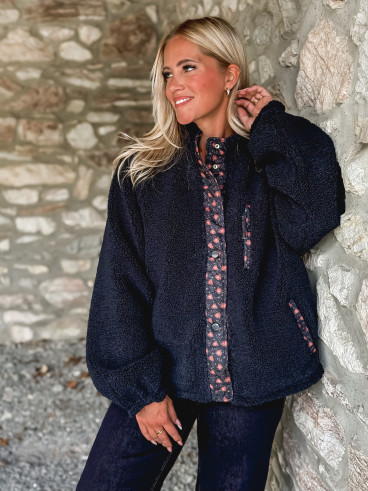 Veste réversible Sihanna - Bleu marine Veste réversible Sihanna - Bleu marine