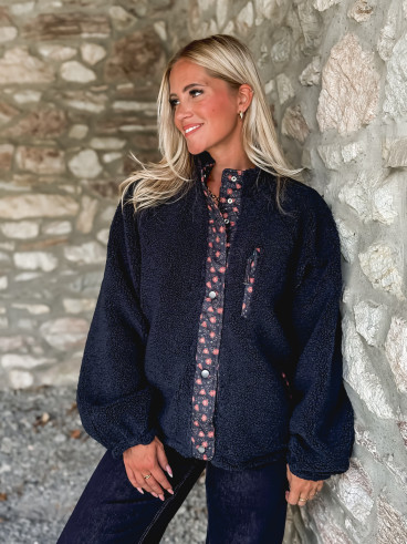 Veste réversible Sihanna - Bleu marine Veste réversible Sihanna - Bleu marine