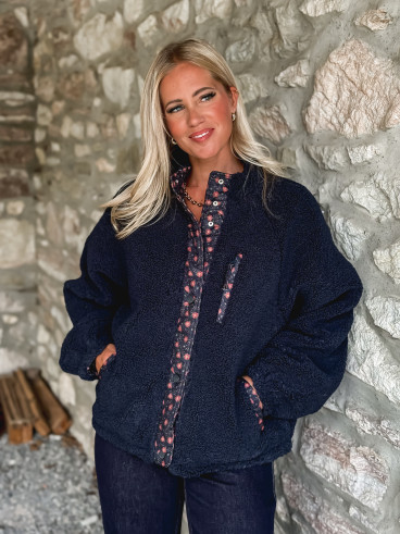 Veste réversible Sihanna - Bleu marine Veste réversible Sihanna - Bleu marine