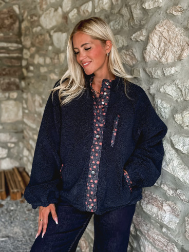 Veste réversible Sihanna - Bleu marine Veste réversible Sihanna - Bleu marine