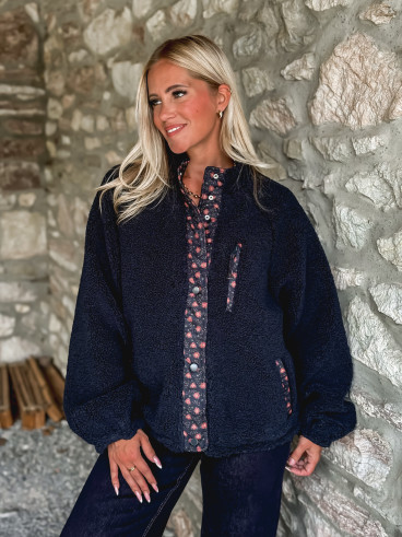 Veste réversible Sihanna - Bleu marine Veste réversible Sihanna - Bleu marine