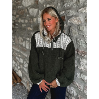 Pull en teddy Annelise - Vert