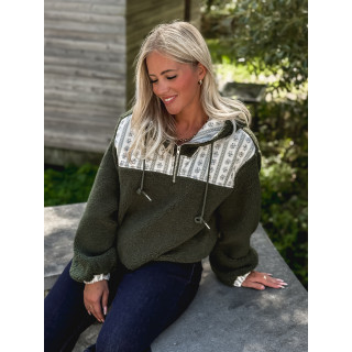 Pull en teddy Annelise - Vert