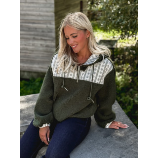 Pull en teddy Annelise - Vert