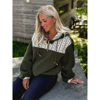 Pull en teddy Annelise - Vert