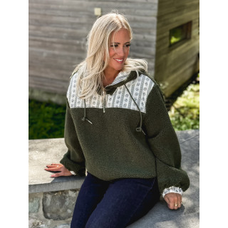Pull en teddy Annelise - Vert