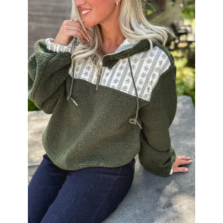 Pull en teddy Annelise - Vert