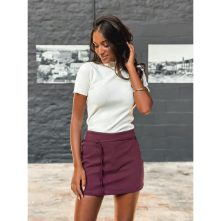 T-shirt col montant Angelica - Ecru