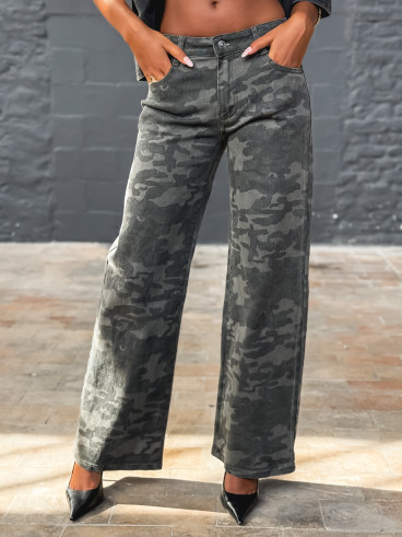 Jeans militaire Cathia - Kaki