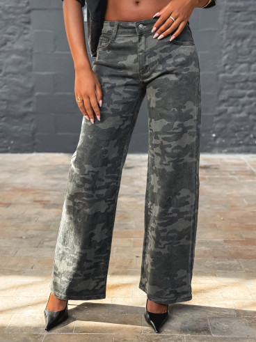 Jeans militaire Cathia - Kaki