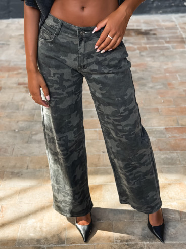 Jeans militaire Cathia - Kaki