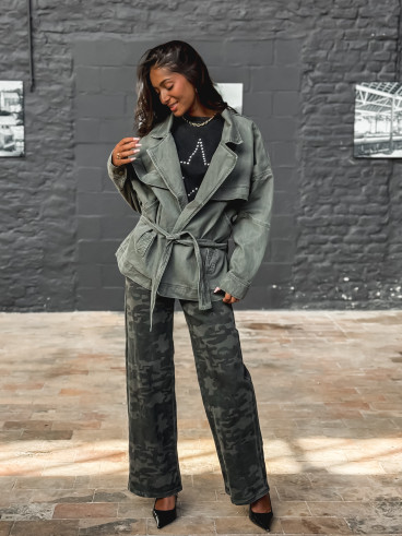 Jeans militaire Cathia - Kaki
