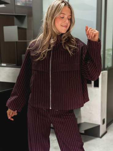 Veste lignée Calanthe - Prune