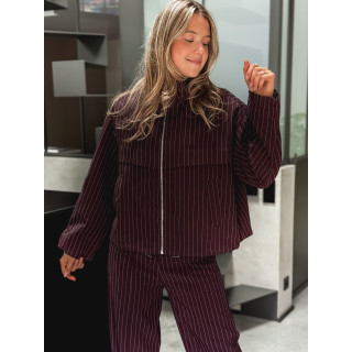 Veste lignée Calanthe - Prune